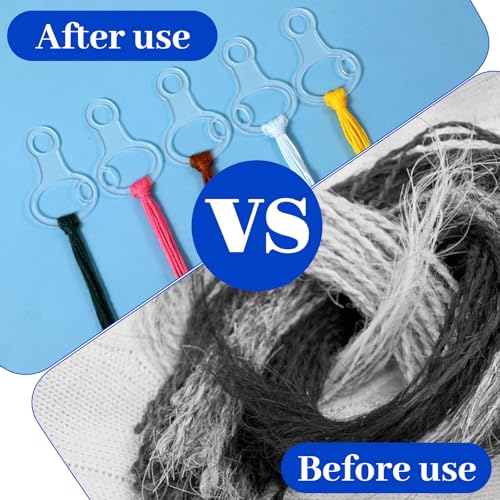 40PCS Acrylic Embroidery Floss Drop, Key Acrylic Bobbins, Floss Drops Cross Stitch, Clear Embroidery Thread Organizers, Cross Stitch Tread Bobbins for DIY Craft Sewing Thread Storage