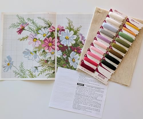 RIOLIS 583 Cosmos Counted Cross Stitch Kit 11.81 x 8.27 in