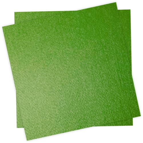 12" x 12" Felt Fabric Sheets for Crafts, Squares Felt Paper (Light Green) - color: Apple Green