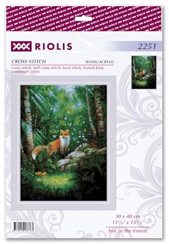 RIOLIS 2251 Fox in the Forest Counted Cross Stitch Kit 11.75 x 15.75 in - style: Fox in the Forest 2251
