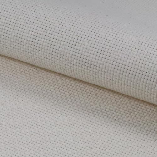 KCS 2 pc of 15" x 18"(38cmx45cm) 11 Count Cross Stitch Cotton Aida Cloth Needlework Fabric Box (Oatmeal, 11CT) - color: Oatmeal, size: 11CT