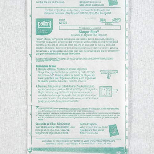 Pellon SF101 Shape-Flex Fusible medium weight woven interfacing White Sold by Yard