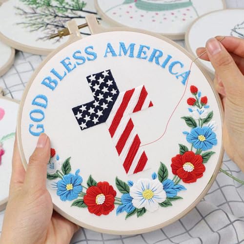 Louise Maelys Christian Cross Embroidery Kit for Beginners DIY Set - color: Cross