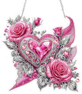 ZeeLionArt Hanging Diamonds Art kit for Adult,DIY Valentine's Day Pendant Diamond Painting Art,7.7x7.7in Acrylic Diamonds Painting Board Kit Ornament, Special Crystal Diamond Hanging Ornament - color: DP02299