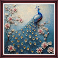 Funchey Counted Cross Stitch Kits for Adults Needlepoint Kits Unprinted Cross Stitching Embroidery Kit 11CT Cross Stitch Supplies-Flower Peacock 18x18 inch - color: ArtsKit11