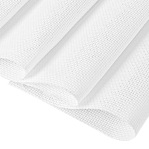 Cross Stitch Aida Fabric 16 Count, 59 by 39 Inch Large Size, Classic Reserve Cross Stitch Aida Cloth for Home DIY Embroidery Decoration - color: White, size: 16 CT 59 x 39In