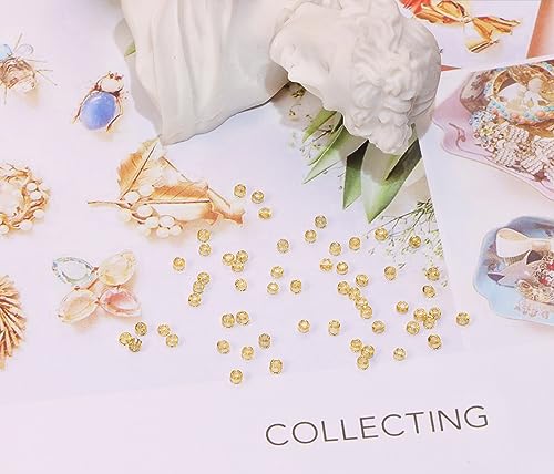 Glass Seed Beads Penta Angel 50g Mini Round Craft Loose Spacer Pony Beads for Earring Bracelets Necklace Waist Bead Jewelry Making (2mm, Light Gold) - color: Light Gold