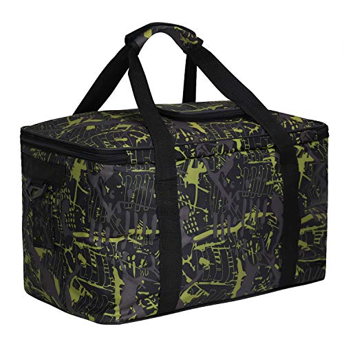Starsouce Large Capacity Art Supply Organizer Tote Bag – Padded Craft Storage with Adjustable Shoulder Strap, Foldable Travel Caddy for Brushes, Markers, Sketchbook, Watercolor Palette & More - color: Green