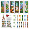ORIGACH 6 Set Forest Animals Cross Stitch Bookmark Kit for Beginner - style: Forest Animals