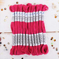 12 Skeins ThreadArt Cotton Embroidery Floss, Magenta - color: Magenta