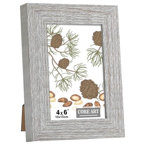 CORE ART 4x6 Picture Frame, Solid Wood Rustic Dark Gray - color: Dark Grey, size: 4x6 - 1 pack