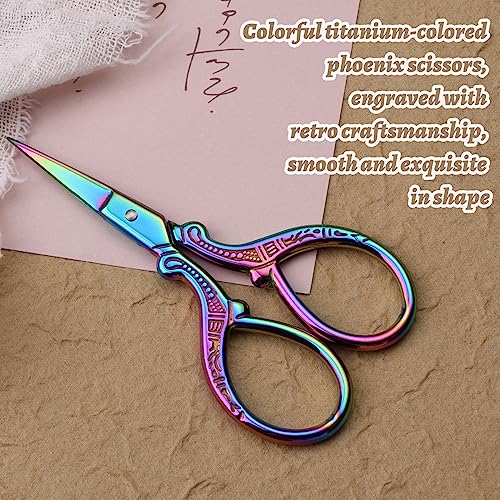 Small 3.6inch Embroidery Scissors Stainless Steel Sharp Scissors - color: Multicolor