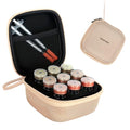 9 Slots 10ml Peptide Case, Vial Holder, Vial Case for Fridge and Travel, Fits 5ml10ml Standard Vials, Diabetic Supplies (Case Only, Gold) - size: 9 Slots 10ml