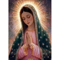 niurenmaoyi Stamped Cross Stitch Kits for Beginners,Counted Embroidery Craft Kits for Adults,Needlepoint Kits for Adults,Virgin Mary Wall Art 11.8X15.8In - color: Cross Stitch Kits0421-05