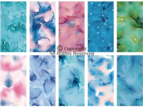 Craftido -25 Options- 100% Cotton Quilting Fabric Bundles 10pcs Fat Quarters 18”x21”-Medium Weight 5.2 oz- Soft Cotton for Quilting, Sewing Project, Patchwork, DIY Crafts - Rainbow Inks - color: Rainbow Inks