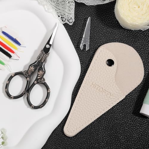 Little Sharp Sewing Scissors All Purpose Shears with Cover - color: Black