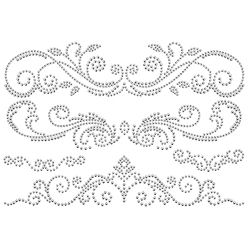 NBEADS Flower Pattern Rhinestone Iron on Hotfix, Heat Transfer Decal Bling Rhinestone Sticker Heat Transfer Patch Clothing Repair Applique for T-Shirt Clothing Pants Bags - color: Floral