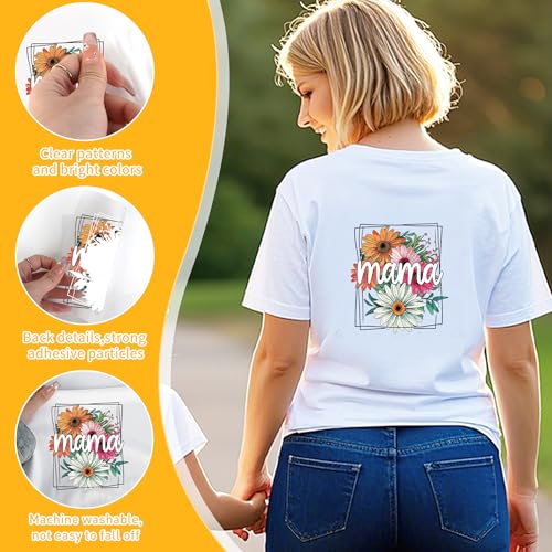 Mama DTF Transfers Ready to Press, Iron on Decals for T-Shirts - color: Mama695