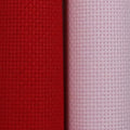 KCS 2 pc of 15" x 18"(38cmx45cm) Counted Cross Stitch Cotton Aida Cloth Needlework Fabric Box (Pink+Red, 16CT) - color: Pink+red, size: 16CT