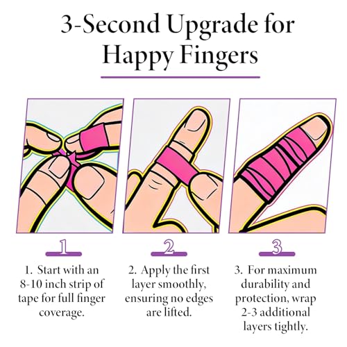 4 Rolls Thimble Tape, Adjustable Finger Protectors for Hand Embroidery Quilting Self-Adhesive Fabric Thimbles for Hand Sewing, Knitting Bandage for DIY Notions & Supplies
