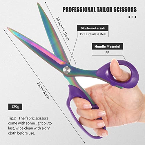 5 Pcs Fabric Scissors Kit, 9 Inch Shears, Stylish Style, Colored - color: Colored, size: Stylish Style