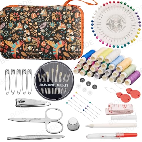 130 PCS Printing Travel Sewing Kit with Sewing Supplies Accessory - color: 130PCS-FH