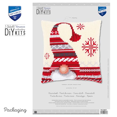 Vervaco Cross Stitch Cushion Kit Christmas Elf 16" x 16" - color: N\a