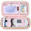 Elonbo Diabetic Supplies Travel Case for Glucose Meter Diabetes Testing Kit - color: Pink