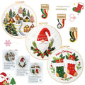 Christmas Embroidery Kit, 3 Pack Christmas Cross Stitch Kits for Adult - color: Christmas