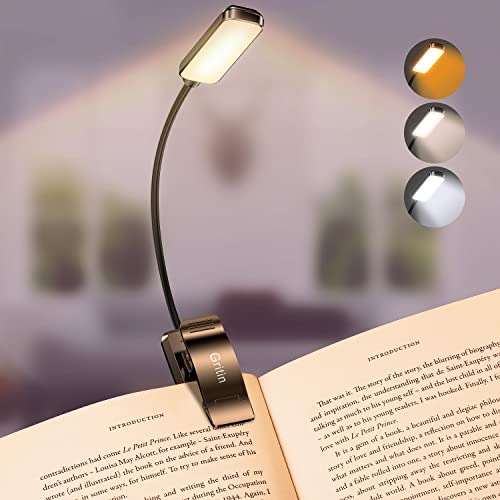 Gritin 9 LED Rechargeable Book Light for Reading in Bed - color: ‎Black