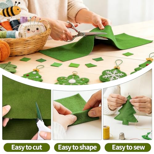 Campsite Green Fabric Sheet 108" X 36", 1.4mm Thick Large Soft Durable Flexible Craft Felt by The Yard, Nonwoven Fabric for DIY Sewing, Arts and Crafts, Decoration Projects - color: Campsite Green, size: 3 yard pre cut