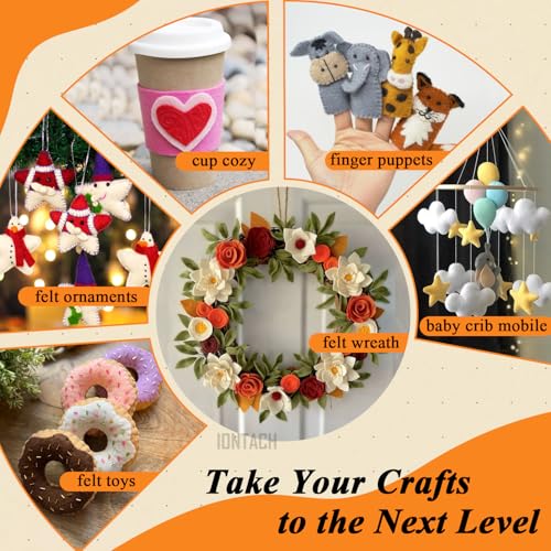 IONTACH 36" X 36" Soft Felt Fabric 1.6mm Thick (Antique Gold) - color: Gold, size: Soft - 36" X 36"