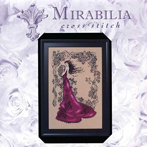Lady of Mystery Beaded Counted Cross Stitch Kit by Nora Corbett Mirabilia Designs MD152(Bundle:Cross Stitch Chart,Beads,Silk Floss)Multi Color