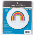 Dimensions 72-76109 Rainbow Needlepoint Embroidery Kit with 6'' Bamboo Hoop - color: Rainbow