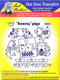 Hearty Pigs Aunt Martha's Hot Iron Embroidery Transfer