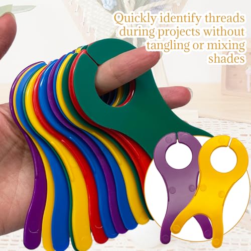 Jersvimc 40pcs Yarn Bobbins, for Crochet Large Bobbins Spool Tool - size: 5 Color - 40Pcs