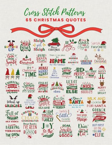 Cross Stitch Patterns: 65 Christmas Quotes (Cross Stitch Patterns - English Edition)