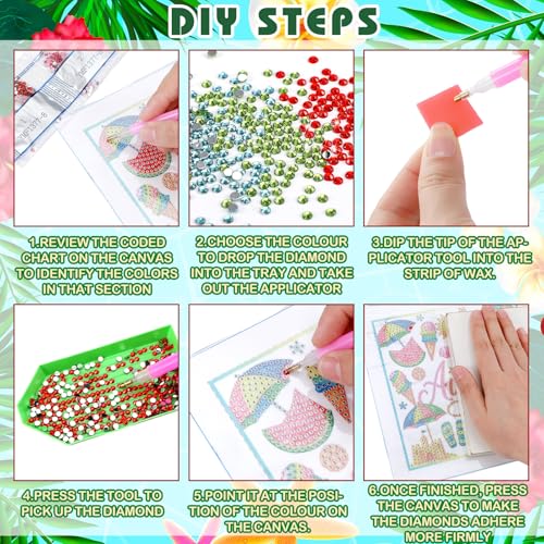 Trandraft 13 Pcs Monthly Holiday Small Diamond Art Kits for Adults Craft - style: Cute Style