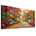 JATOK Diamond Painting Kit for Adults, Autumn Forest, 27.5 x 15.7 in - color: Peach