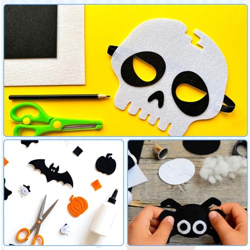 12" X 12" Squares Felt Fabric Sheets for Crafts, 10 Pieces 1mm Thick Non-Woven Craft Felt Paper Fabric Pads for Sewing Patchwork DIY Crafts Projects Making, Black