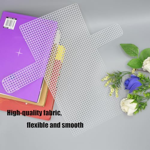 SXYYDSG 1 Set Blank Needlepoint Canvas Sheets, Hand- Knit Woven Bag Making Tool, DIY Plastic Mesh Canvas Sheet Knitting Kit for Handmade Yarn Knit Crochet Projects and DIY Sewing Bag
