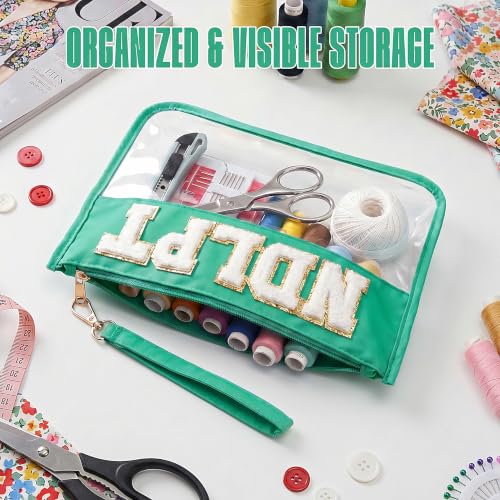 Sokfone Needlepoint Project Bag Embroidery Storage Organizer, Portable Sewing Project Bag for Quilting Crochet Knitting Supplies for Needlepoint, Thread, Fabric & Craft Accessories(Green) - color: Green