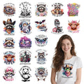 Dtf Transfers Ready to Press - 20 Pcs Funny Animal Iron on Patches for T-Shirts, Sarcastic Raccoon Skeleton Cat Cow Heat Transfer Designs Vinyl Stickers, Iron on Decals for DIY Clothes Bags - color: Humorous Animal