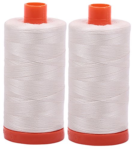 Aurifil Mako 50wt Thread 2 Large Spools: Muslin (2311x2) - color: 2-Pack - Muslin 2311