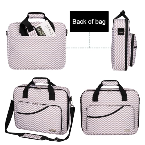 BAGLHER Cross Stitch & Embroidery Organizer Bag - Large Portable Project Storage with 3 Compartments, Travel Friendly Carrying Case for 11.2" Hoops, Threads, Supplies (Stripe) - color: Stripe