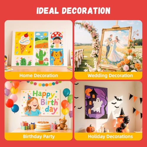 Simetufy 18x24inch 12Pcs Large Flat Canvas Boards Panels for Painting - size: 18"x24"