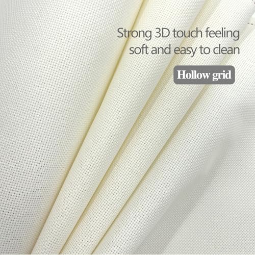 14CT Aida Cloth - 30x35 Inch Cross Stitch Fabric for Embroidery, Pre-Cut Needlework Material, Acid-Free, Durable Weave(Beige) - color: Beige