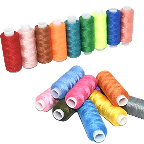 Sewing Thread 30 Colors Sewing Industrial Machine and Hand Stitching 250 Yards Each Sewing Thread Polyester - color: 30 Color