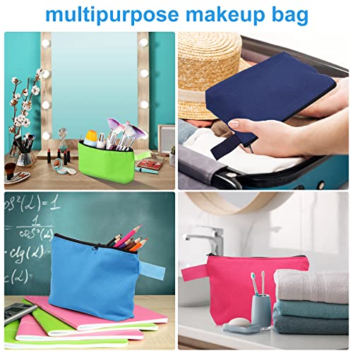 Saintrygo 30 Pcs Canvas Makeup Bags Bulk,7.5 X 5 X 1.8 Inch,Classic - color: Classic, size: 7.5 x 5 x 1.8 Inch