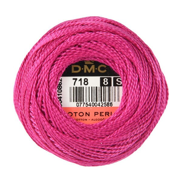 DMC 116 8-718 Pearl Cotton Thread Balls, Plum, Size 8